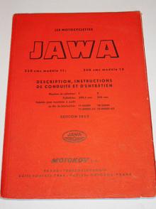 JAWA 250/11, 350/18 - 1953 - description, instructions de conduite et d´entretien - pérák