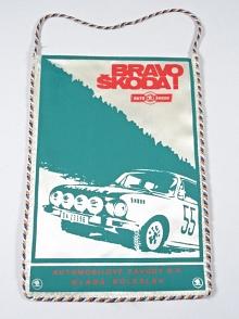 Bravo Škoda!   Praha 1973 - Autotouring Club Praha - VII. mezinárodní motoristický sraz - III. mezinárodní autosalon - vlaječka