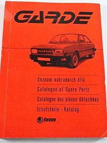 Škoda Garde - seznam náhradních dílů - Motokov - 1982