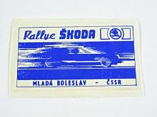 Rallye Škoda Mladá Boleslav - ČSSR - samolepka