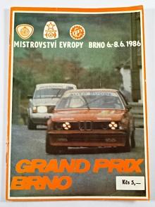 Mistrovství Evropy - 6. - 8. 6. 1986 - Grand prix Brno - program + startovní listina