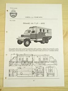 Praga - dílenský vůz V3S - skříň - katalogový list - 1960