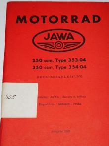 JAWA 250/353/04, 350/354/04 - Betriebsanleitung - 1961