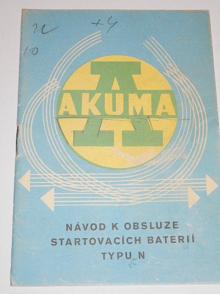 Akuma - návod k obsluze startovacích baterií typu N - 1972