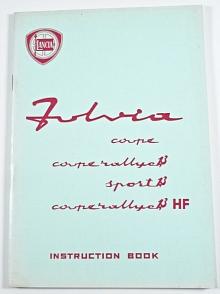 Lancia Fulvia - instruction book - 1967