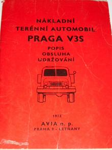 Praga V3S - popis, obsluha, udržování - 1972 - nákladní terénní automobi