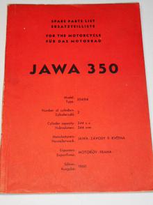 JAWA 350 354/04 - 1960 - Spare parts list, Ersatzteilliste