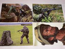 Vojáci + puška Dragunov... 4 pohlednice