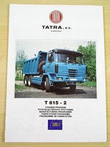 Tatra 815-2 - Euro II - výrobní program - soubor 14 prospektů