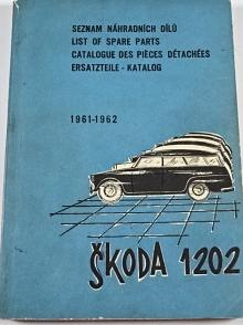 Škoda 1202 - seznam náhradních dílů - 1961 - 1962