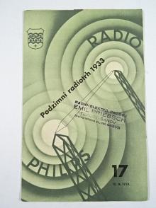 Philips Radio - podzimní radiotrh 1933 - prospekt