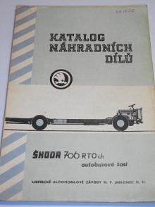Škoda 706 RTOch autobusové šasi - katalog náhradních dílů - 1968