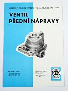 PAL autobrzdy - ventil přední nápravy - 1984