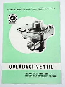 PAL autobrzdy - ovládací ventil - 1985