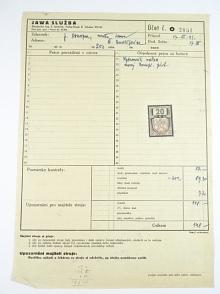 JAWA Služba Zbrojovky Ing. F. Janeček, Praha - Nusle II. - objednané práce - Jan Konopa, moto Jawa, České Budějovice - 1941